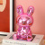 Creative Practical Modern Simple Electroplating Rabbit Crafts Ornaments Resin Piggy Bank Housewarming Decorations Gifts