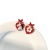 Christmas Cartoon Sweet Ins Style Cute Earrings Princess on the Run Red Bow Eardrops Vintage Earrings Ear Clip