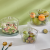 22.5*19.5*14 Fruit Plate Tea Cup European Transparent Medium Salad Bowl Acrylic Crystal Drop-Resistant