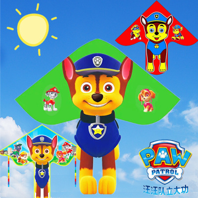 New Paw Patrol Kite Children's Toys Outdoor Stall Stall Triangle Long Tail Factory Wholesale Baby 3 Years Old