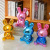 Creative Practical Modern Simple Electroplating Rabbit Crafts Ornaments Resin Piggy Bank Housewarming Decorations Gifts