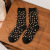 Leopard Print Wool Socks Women's Fleece-Lined Extra Thick Thermal Socks Leopard Print Tube Socks Long Socks Maternity Socks Little Red Book Recommendation
