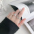 INS Korean Style Titanium Steel Simple Bracelet Ring Light Luxury Minority Hip Hop Silver Glossy Personality Simple Couple Minimalist Ring