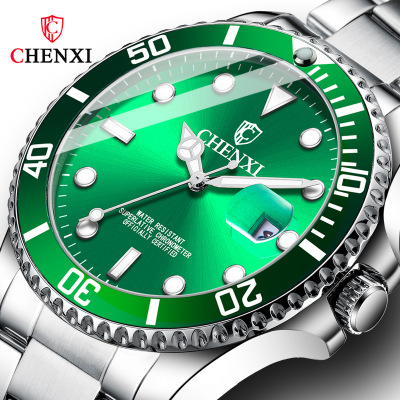Green Submariner Watch Women Men's Non-Mechanical Watch Chenxi Couple Watch Wholesale Waterproof Fashion Luminous Men's Watch