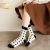 SocksAutumn and Winter New Brown Flower Socks Women's Three-Dimensional Flower All Cotton Women Mid-Calf Length Socks Japanese Style Loose Socks