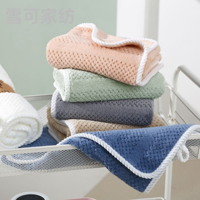 Coral Fleece Absorbent Towel Hair Drying Towel New Fishing Boat Singing Night Towel 35 * 75cm Quick-Drying