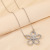 Internet Celebrity Minimalist Refined Rhinestone Flower Necklace Ear Stud Female Fashion Ins Cold Wind Special-Interest Design Clavicle Chain Wholesale