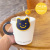 Mug Creative Cup Girl Good-looking with Cover Spoon Ceramic Cup Office Drinking Glass Couple Coffee Mug Male
