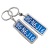 Can Carve Writing License Plate Keychain Men's Number Plate Fashion Creative Car Key Ring Rectangular Anti-Lost Pendant
