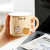 Cartoon Bear Ceramic Cup Home Office with Cover Spoon Mug Good-looking Water Cup Couple Coffee Breakfast Cup