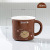 Cartoon Bear Ceramic Cup Home Office with Cover Spoon Mug Good-looking Water Cup Couple Coffee Breakfast Cup