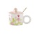 Tulip Ceramic Cup with Cover Spoon Cute Mug Water Cup Good-looking Girl Ins Student White Collar Can Be Ogo