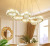 Cross-Border Direct Supply Creative Led Crystal Chandelier Special-Shaped Vacuum Suspended Dual-Use Dining-Room Lamp European and American Regulations 100-240V