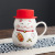 Creative Fortune Cat Ceramic Cup with Lid Good-looking Mug Printable Logo Gift Cup Coffee Drinking Cup