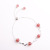 Luan Cheng 925 Sterling Silver Berry Crystal Bracelet Pink Crystal Mori Style Flowers and Grass Japanese and Korean Fresh Bracelet Direct Supply Delivery