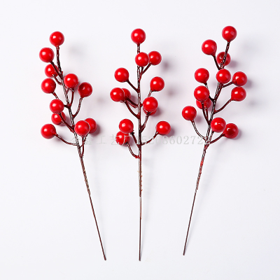 Artificial Christmas Tree Pine Branches Xmas Berries For Christmas DIY Wreath Decorations Noel Table Ornaments Kids Gift