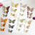 Paper Gold Double Layer Butterfly Cake Decoration Birthday Cake Decoration Cake Plug-in Cake Ornaments Topper for Baking