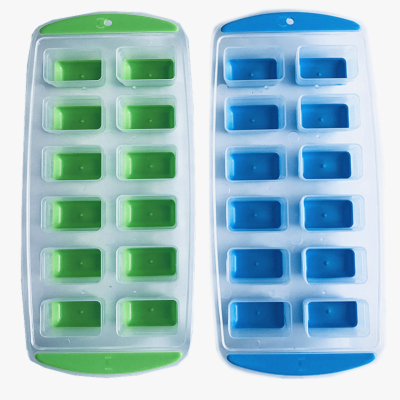 10-Grid Strip Silicone Plastic Ice Cube Tray