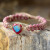 Cross-Border Amazon AliExpress Hot Selling Emperor Stone Heart Shaped Double Layer Hand Weaving Bracelet Adjustable Bracelet