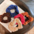 Autumn and Winter New Candy-Colored Hair Tie Bun Waffle Hair Rope Hair Rubber Band Pork Intestine Hair Ring Ponytail Hair Band