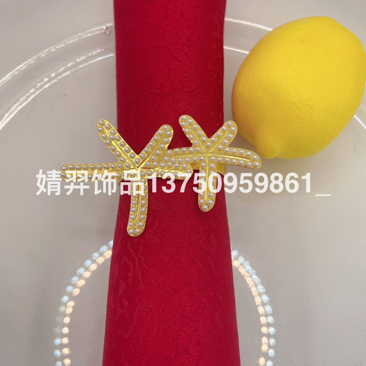 餐巾环酒店婚庆派对装饰品摆台餐巾布装饰品饰品厂家直销