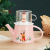 Christmas Elk Tea Set Cute Cartoon Porcelain Teapot Gift Cute Flower Tea Set Support Logo