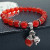 Red Agate Crystal Bracelet Women Ornament Pendant Buddha Beads with Fish Bracelet Ornament Ornament Beaded Couple Ornament