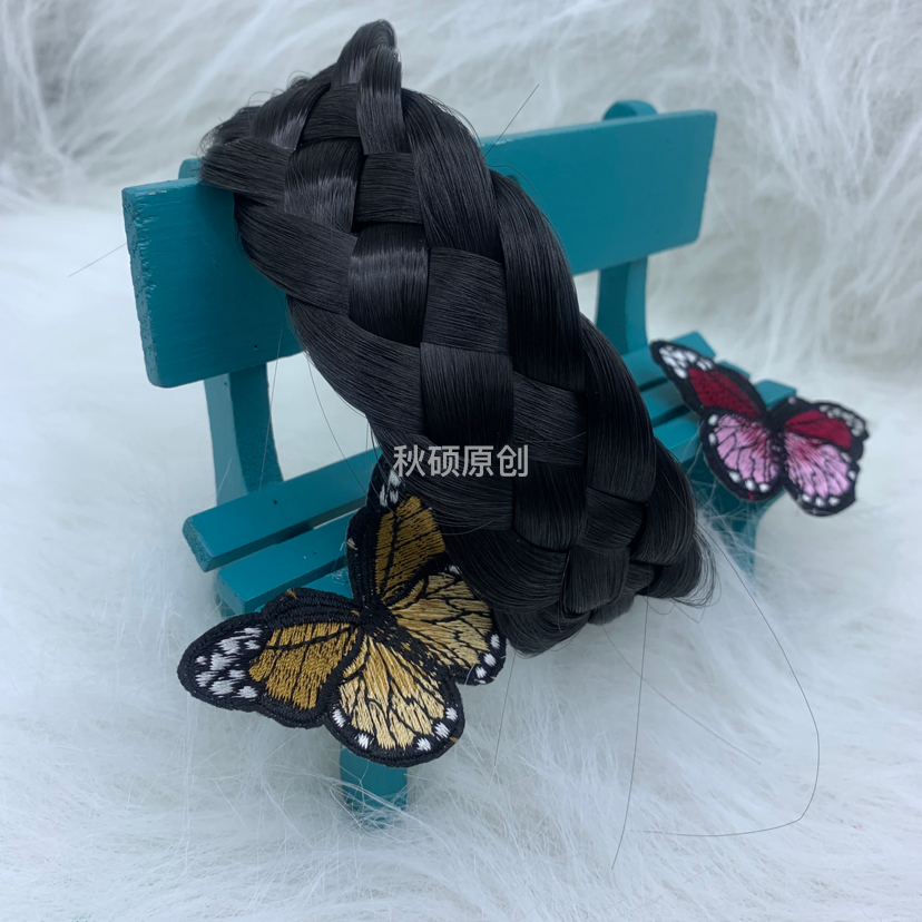 假发发箍五股辫加厚宽边手工鱼骨辫麻花头箍女夏天高颅顶压发发窟