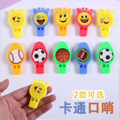 Football Emoji Cartoon Whistle Wholesale Factory Direct Whistle Referee Brand New Plastic Kids' Toy Wholesale