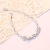 S999 Sterling Silver Bracelet Women's Fashion Clover Japanese and Korean Simple Sweet Bracelet Girlfriends Bracelet Personalized Silver Jewelry
