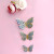 Paper Gold Double Layer Butterfly Cake Decoration Birthday Cake Decoration Cake Plug-in Cake Ornaments Topper for Baking