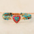 Cross-Border Amazon AliExpress Hot Selling Emperor Stone Heart Shaped Double Layer Hand Weaving Bracelet Adjustable Bracelet