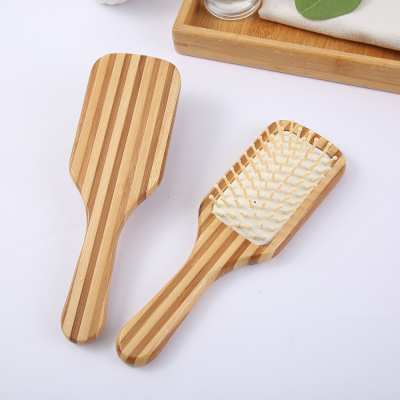 Small Square Plate Flower Bamboo Airbag Massage Comb Anti-Static Shujing Activating Collaterals Hairdressing Comb Large Plate Shunfa Comb Teeth Air Cushion Comb