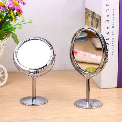 Desktop Makeup Mirror Desktop Rotatable 1:2 Magnifying Glass European Princess Mirror Double-Sided Cosmetic Mirror