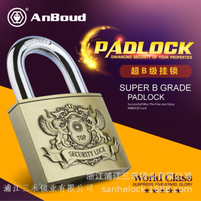 Safety Padlock Household Box Cabinet Security Lock Zinc Alloy Big Iron Gate Padlock Vintage Carved in Stock