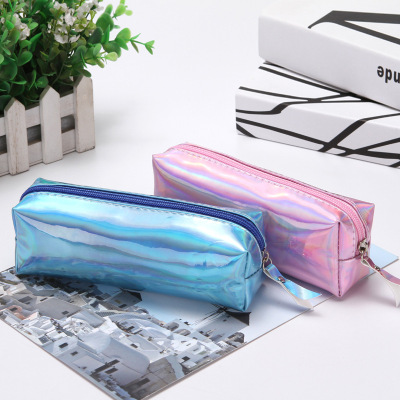 Sketch Pencil Box Laser Pencil Case Korean Simple Makeup Storage Bag Cylinder Male and Female Student Stationery Pencil Bag Pencil Case