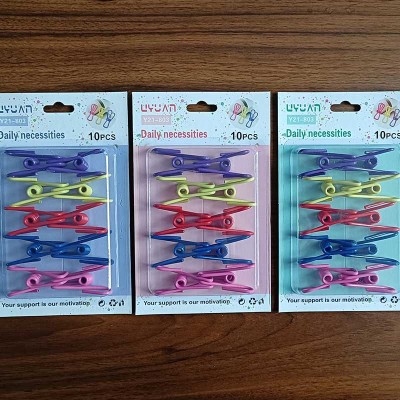 Cross-Border Home Office Multi-Color Clothes Clip Colorfast Durable Multi-Purpose Clip Sealed Bag Clip Clothespin PVC