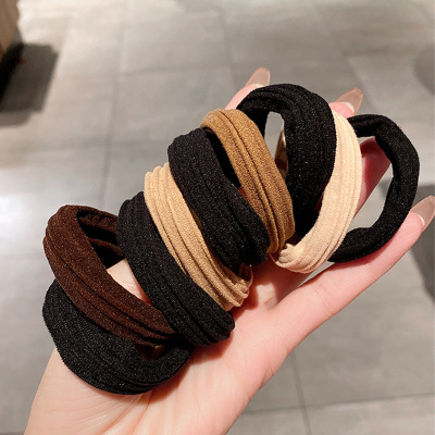 [100 Pack] Thick Head Rope Hair Band New High Elastic Durable Ponytail Does Not Hurt Hair Band Female Hair Rope