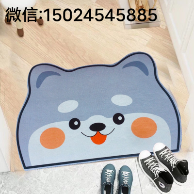 Crystal Cartoon Velvet Floor Mat Home Bedroom Carpet Children's Room Floor Mat Bathroom Door Non-Slop Mats