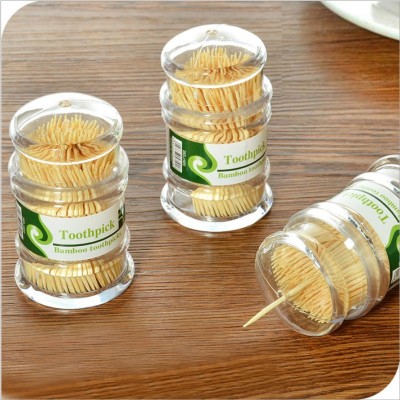 Disposable Double-Headed Toothpick with Toothpick Box Bamboo Toothpick Portable Fine Toothpick Hotel Household Pagoda Toothpick Wholesale