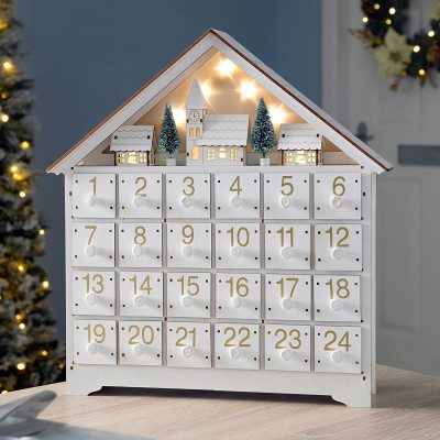 White 24 Days Countdown Calendar Christmas Number Calendar Ornaments Christmas Decorations Home Crafts Decorations
