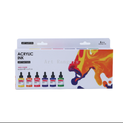 Acrylic Ink neon colors 6*30ml