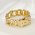 Inlaid with Diamond Bracelet European and American Style Foreign Trade High-Grade Light Luxury Connecting Shackle Belt Alloy Women's Gold-Plated Clothing Ornament