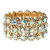 Amazon Hot Sale Bracelet European and American Fashion Classics Luxury Fully-Jeweled Crystal Stretch Handmade 8-Word Bracelet
