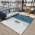 Living Room Carpet Household Crystal Velvet Floor Mat Balcony Tea Table Cloth Easy-Care Floor Mat