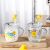 Good-looking Cute Little Yellow Duck Graduated Glass Body Glass Straw Cute Mug Breakfast Coffee Cup