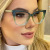 New Fashion Square Cat Eye Contrast Color European and American Plain Glasses Ins Internet Celebrity TR90 Core Insert Anti-Blue Light Spectacle Frame