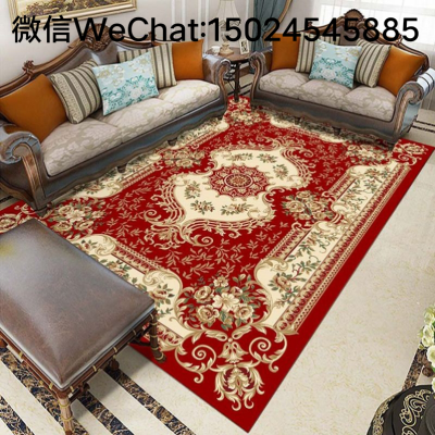 European-Style Living Room Carpet Crystal Velvet Thin Style Easy to Care Balcony Coffee Table Carpet Floor Mat Full Mat