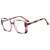 New Fashion Box Avant-Garde Flower-Wrapped TR90 Anti-Blue Light European and American Catwalk Light Luxury Plain Glasses Ins Internet-Famous Glasses