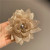 Korean Style Big Flower Dignified Rhinestone Mesh Rose Large Intestine Hair Ring Female Hair Rubber Band Hair Friendly String Bun
